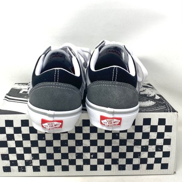 VANS Skate Old Skool Reflective Shoes Suede Gray Black Women Casual VN0A5FCBN42 - Picture 9 of 11